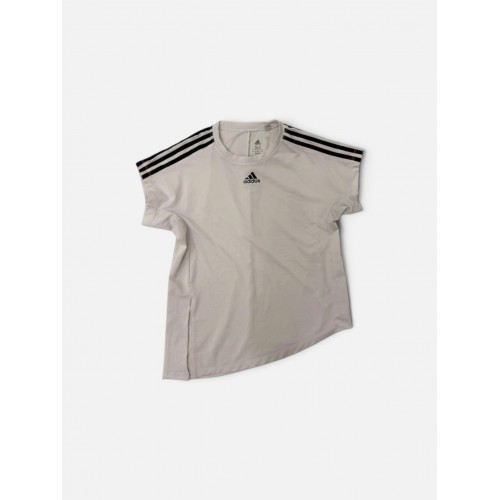 Adidas 3-Stripes Γυναικείο Oversized T-Shirt Εκρού